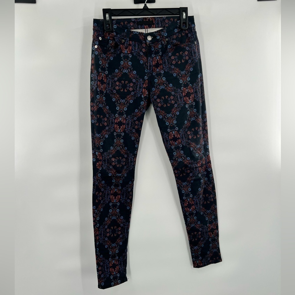 7 for all mankind floral jeans pants trousers size 27 skinny